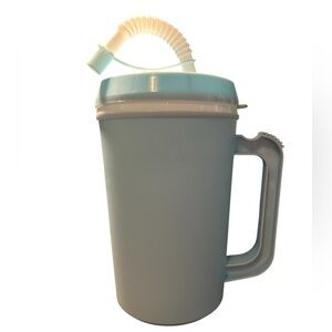 Handcrafted customized Large Blue Tumbler with Handle 22oz